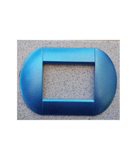 Placca Placche Placchette Compatibili Living International Light Bombate Bticino  Blu Cielo Metallizzato -4 Fori     -