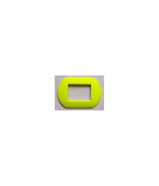 Placca Placche Placchette Compatibili Living International Light Bombate Bticino  Giallo Fluo -7 Fori     -