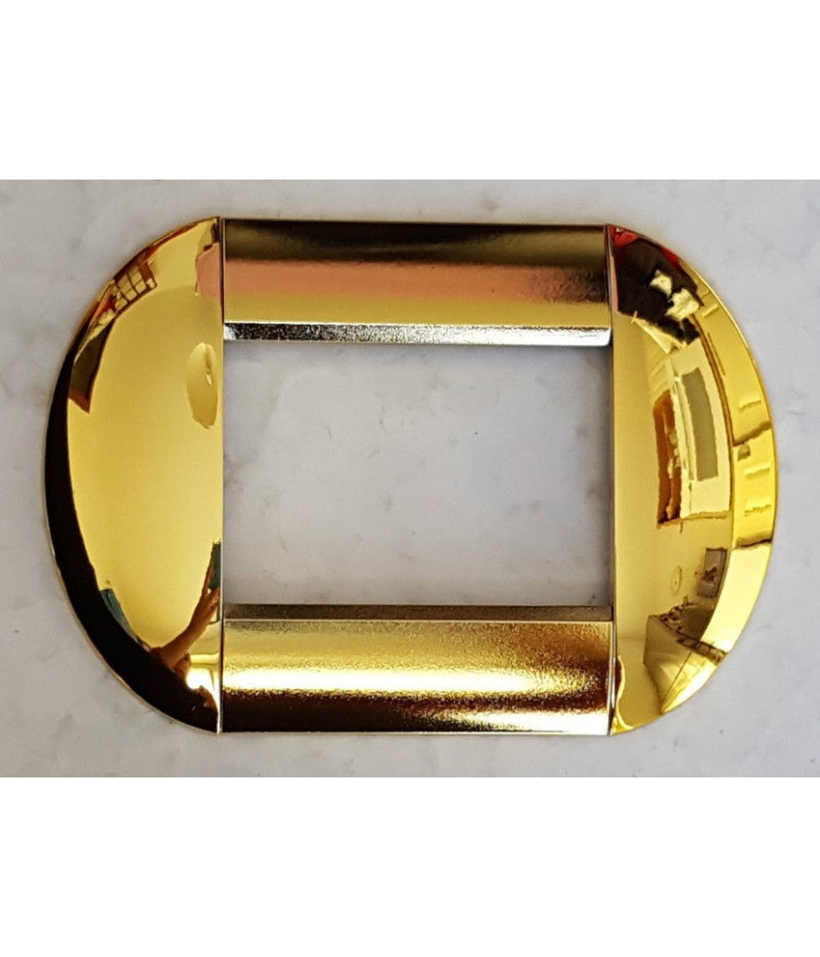 Placca Placche Placchette Compatibili Living International Light Bombate Bticino  Oro Lucido -7 Fori     -