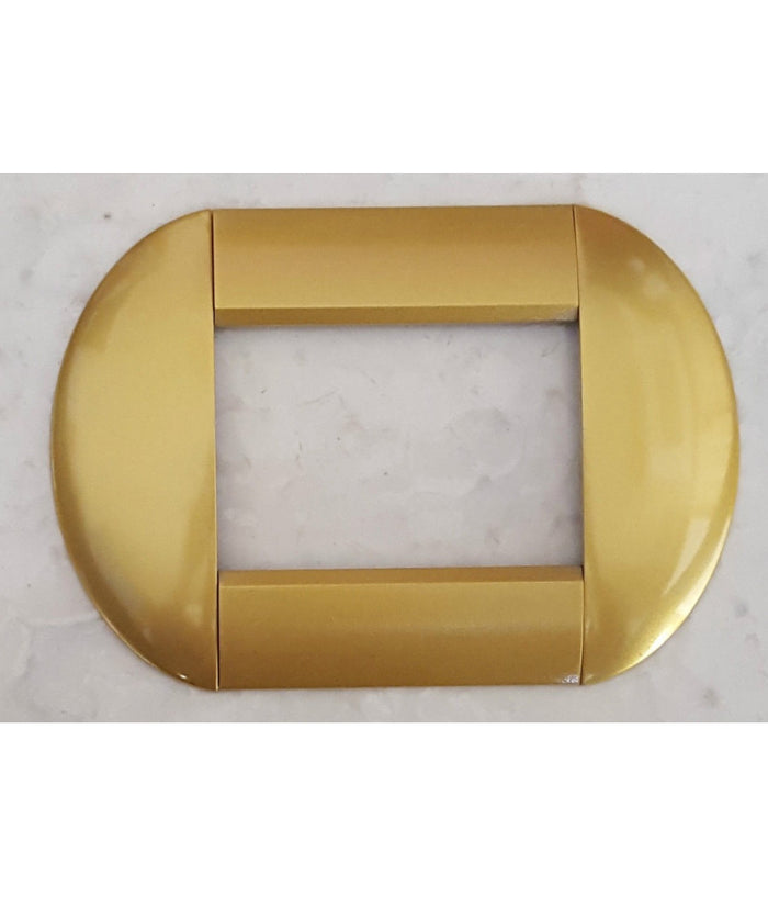 Placca Placche Placchette Compatibili Living International Light Bombate Bticino  Oro Satinato -4 Fori     -