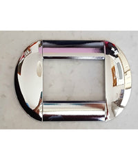 Placca Placche Placchette Compatibili Living International Light Bombate Bticino  Cromo -7 Fori     -