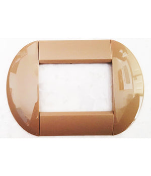 Placca Placche Placchette Compatibili Living International Light Bombate Bticino  Marrone Chiaro -3 Fori     -