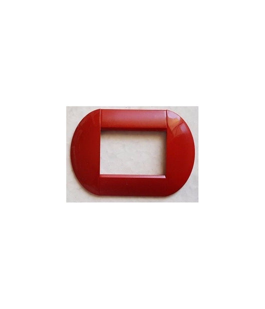 Placca Placche Placchette Compatibili Living International Light Bombate Bticino  Rosso -3 Fori     -