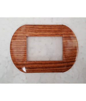 Placca Placche Placchette Compatibili Living International Light Bombate Bticino  Legno Rovere -3 Fori     -