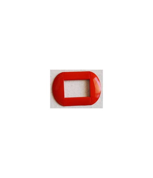 Placca Placche Placchette Compatibili Living International Light Bombate Bticino  Rosso Ferrari -7 Fori     -