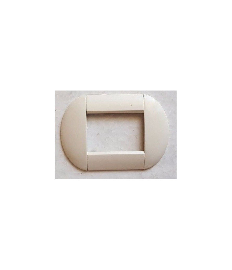 Placca Placche Placchette Compatibili Living International Light Bombate Bticino  Beige -4 Fori     -