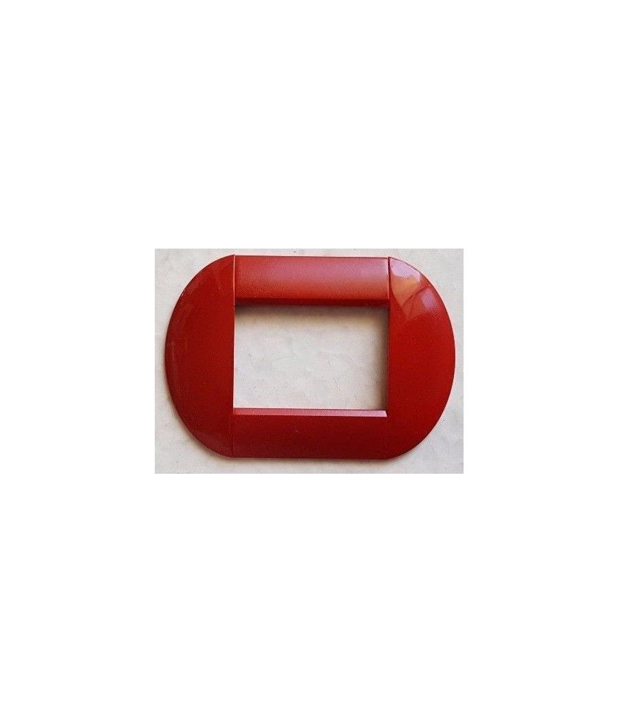 Placca Placche Placchette Compatibili Living International Light Bombate Bticino  Rosso -7 Fori     -