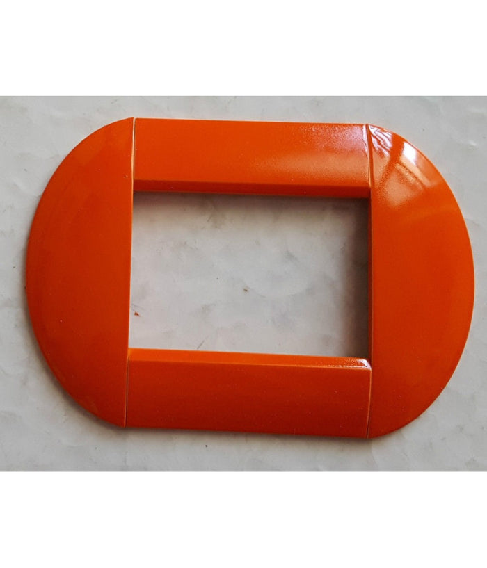 Placca Placche Placchette Compatibili Living International Light Bombate Bticino  Arancione -7 Fori     -