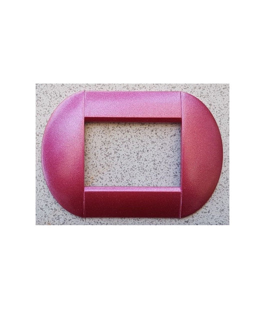 Placca Placche Placchette Compatibili Living International Light Bombate Bticino  Rosa Metallizzato -4 Fori     -