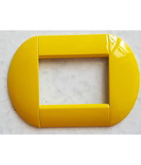 Placca Placche Placchette Compatibili Living International Light Bombate Bticino  Giallo -7 Fori     -