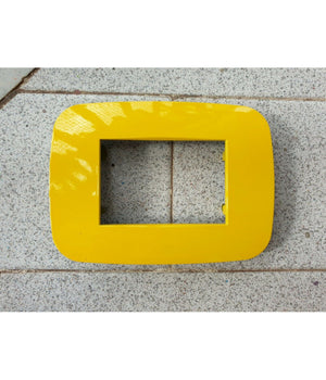 Placca Placchetta Placchette Compatibili Per Serie Axolute Bticino Colorate Fori  Giallo -3 Fori     -