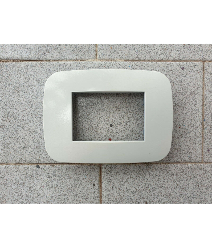 Placca Placchetta Placchette Compatibili Per Serie Axolute Bticino Colorate Fori  Grigio -3 Fori     -