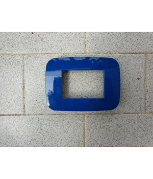 Placca Placchetta Placchette Compatibili Per Serie Axolute Bticino Colorate Fori  Blu -7 Fori     -