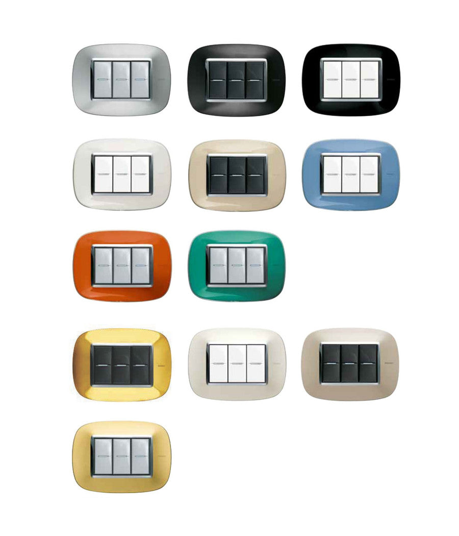 Placca Placchetta Placchette Compatibili Per Serie Axolute Bticino Colorate Fori         