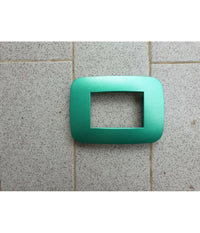 Placca Placchetta Placchette Compatibili Per Serie Axolute Bticino Colorate Fori  Verde Metallizzato -4 Fori     -