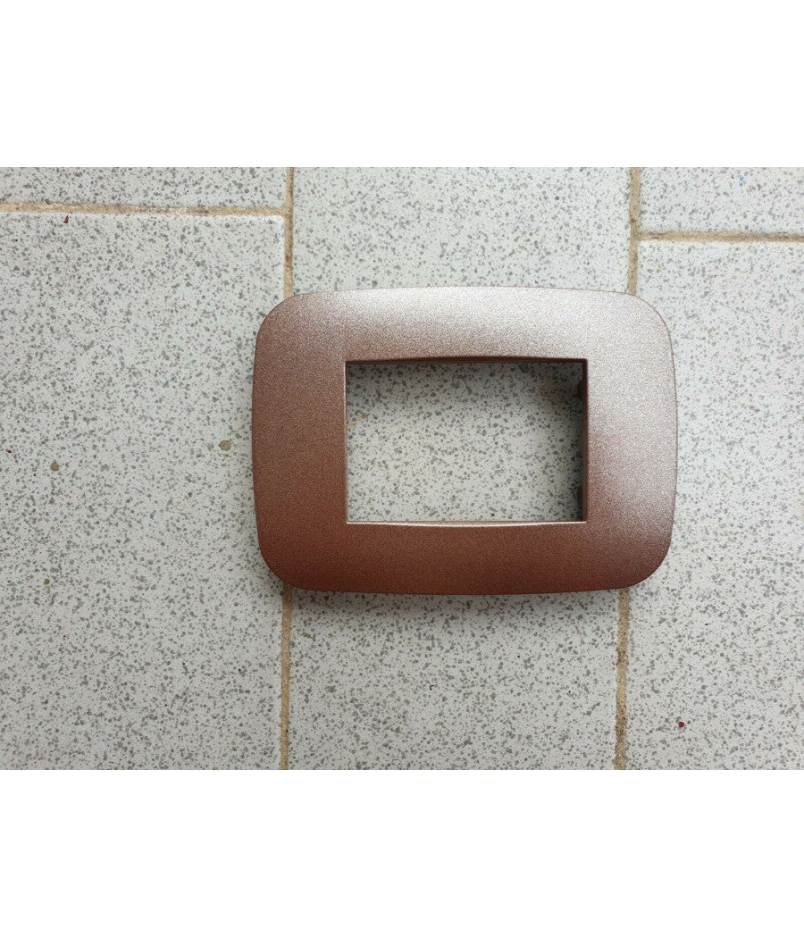 Placca Placchetta Placchette Compatibili Per Serie Axolute Bticino Colorate Fori  Rame -3 Fori     -