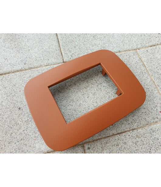 Placca Placchetta Placchette Compatibili Per Serie Axolute Bticino Colorate Fori  Cotto -3 Fori     -