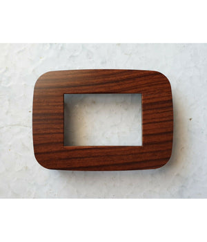 Placca Placchetta Placchette Compatibili Per Serie Axolute Bticino Colorate Fori  Legno Scuro -7 Fori     -