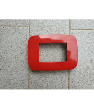 Placca Placchetta Placchette Compatibili Per Serie Axolute Bticino Colorate Fori  Rosso -3 Fori     -