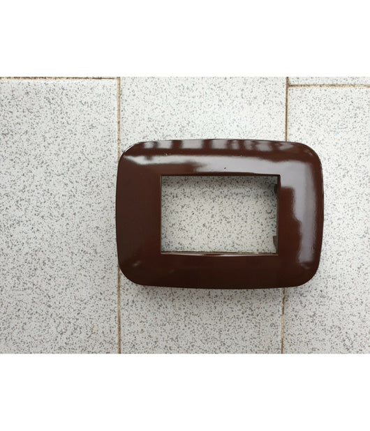 Placca Placchetta Placchette Compatibili Per Serie Axolute Bticino Colorate Fori  Marrone -4 Fori     -