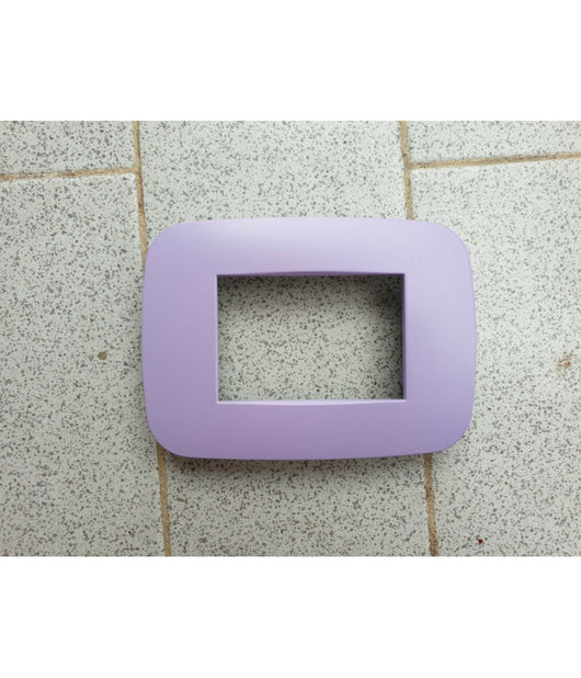 Placca Placchetta Placchette Compatibili Per Serie Axolute Bticino Colorate Fori  Lilla -3 Fori     -
