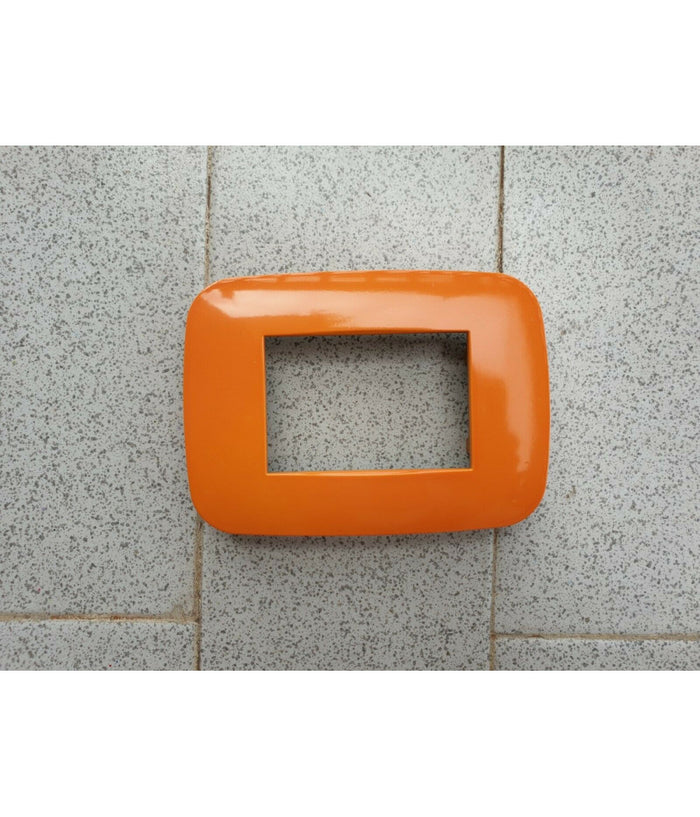 Placca Placchetta Placchette Compatibili Per Serie Axolute Bticino Colorate Fori  Arancione -4 Fori     -