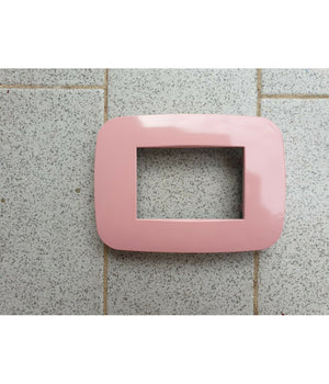 Placca Placchetta Placchette Compatibili Per Serie Axolute Bticino Colorate Fori  Rosa -4 Fori     -