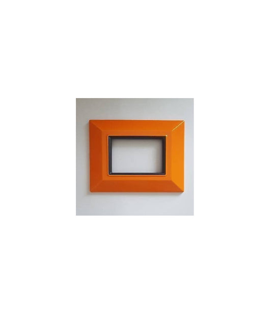 Placca Placchetta Placchette Compatibili Per Serie Axolute Bticino Colorate Sq  Arancione -3 Fori     -