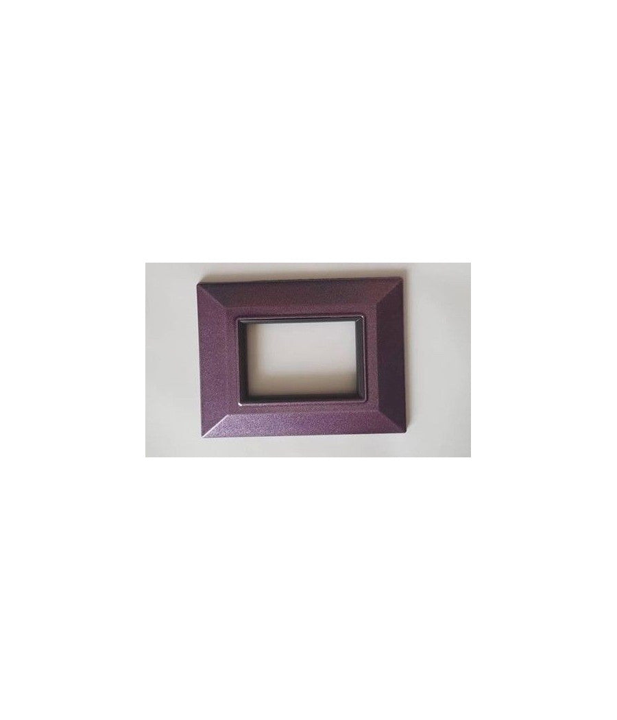 Placca Placchetta Placchette Compatibili Per Serie Axolute Bticino Colorate Sq  Viola Metallizzato -3 Fori     -