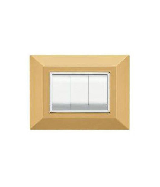 Placca Placchetta Placchette Compatibili Per Serie Axolute Bticino Colorate Sq  Oro -7 Fori     -