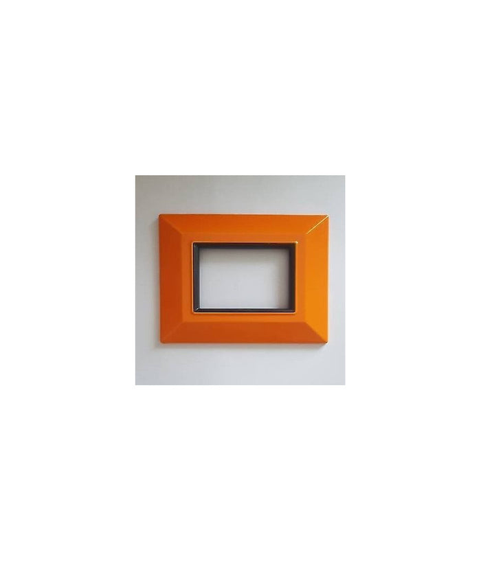 Placca Placchetta Placchette Compatibili Per Serie Axolute Bticino Colorate Sq  Arancione -7 Fori     -
