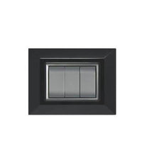 Placca Placchetta Placchette Compatibili Per Serie Axolute Bticino Colorate Sq  Nero -7 Fori     -