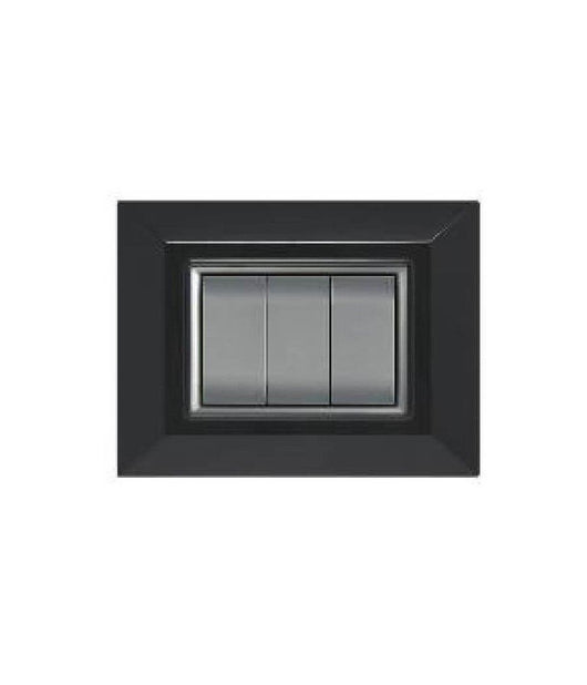 Placca Placchetta Placchette Compatibili Per Serie Axolute Bticino Colorate Sq  Nero -7 Fori     -