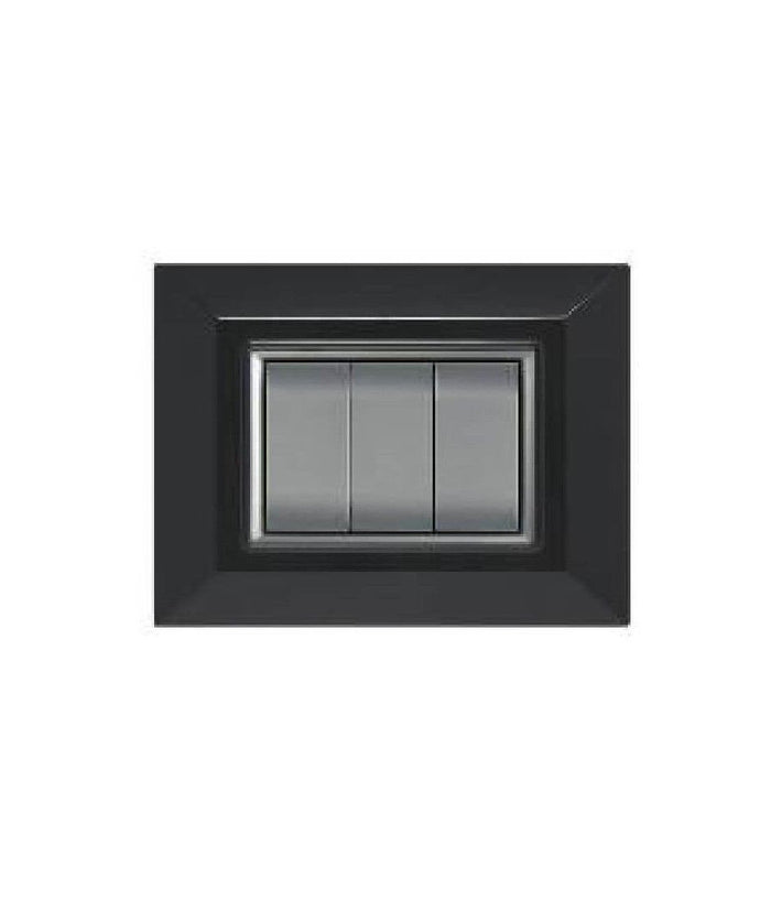 Placca Placchetta Placchette Compatibili Per Serie Axolute Bticino Colorate Sq  Nero -7 Fori     -