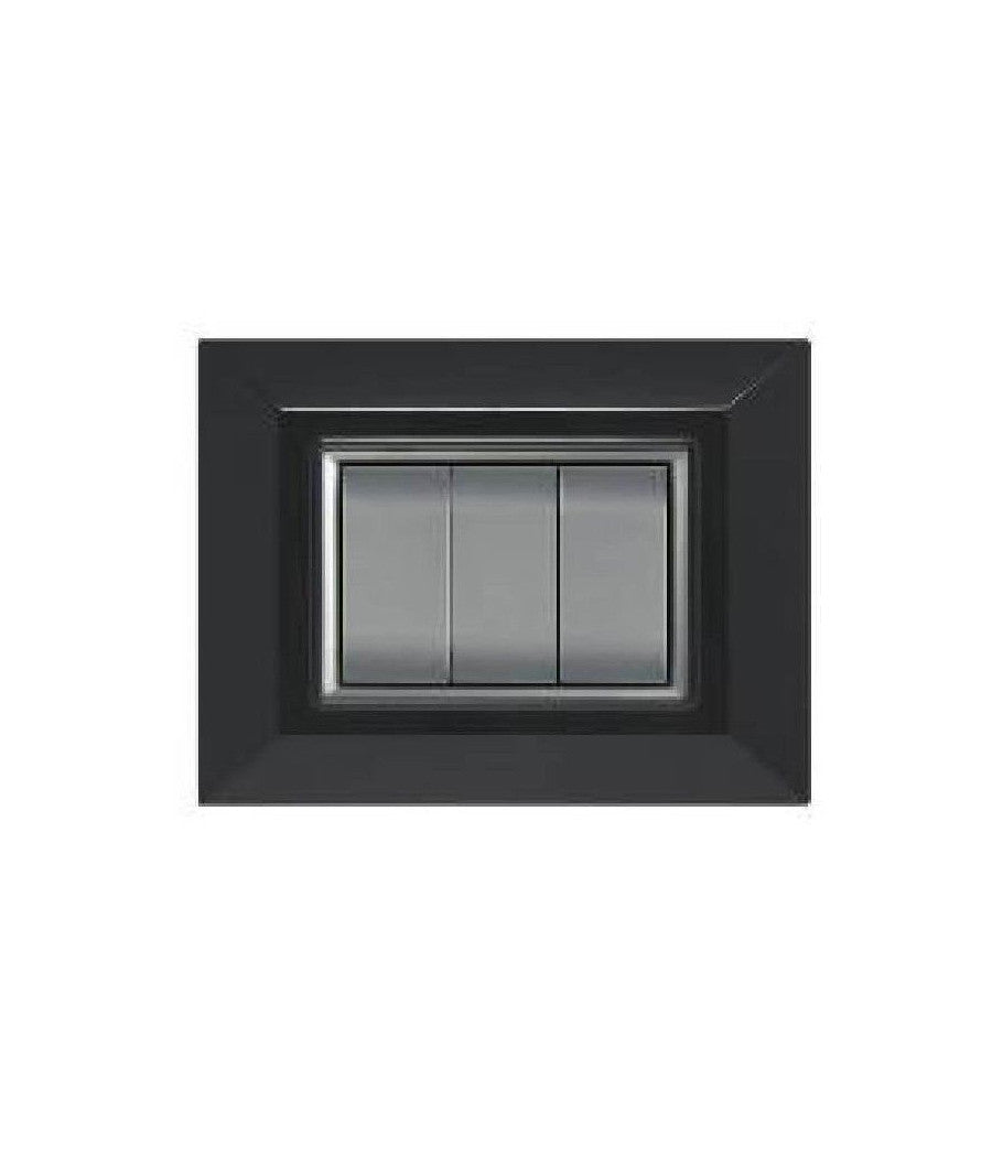 Placca Placchetta Placchette Compatibili Per Serie Axolute Bticino Colorate Sq  Nero -7 Fori     -