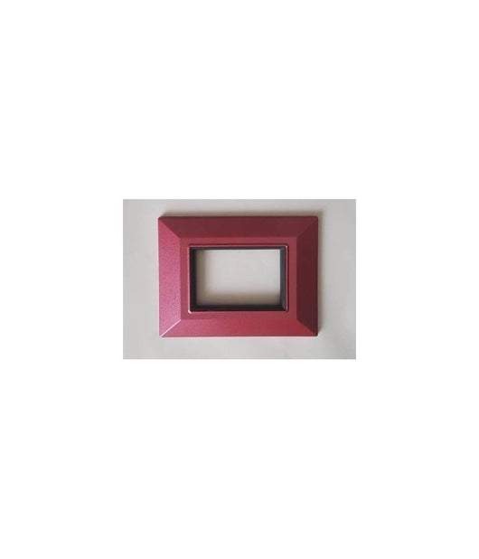 Placca Placchetta Placchette Compatibili Per Serie Axolute Bticino Colorate Sq  Rosa Metallizzato -4 Fori     -