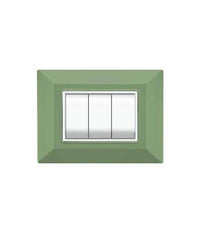 Placca Placchetta Placchette Compatibili Per Serie Axolute Bticino Colorate Sq  Verde Metallizzato -4 Fori     -