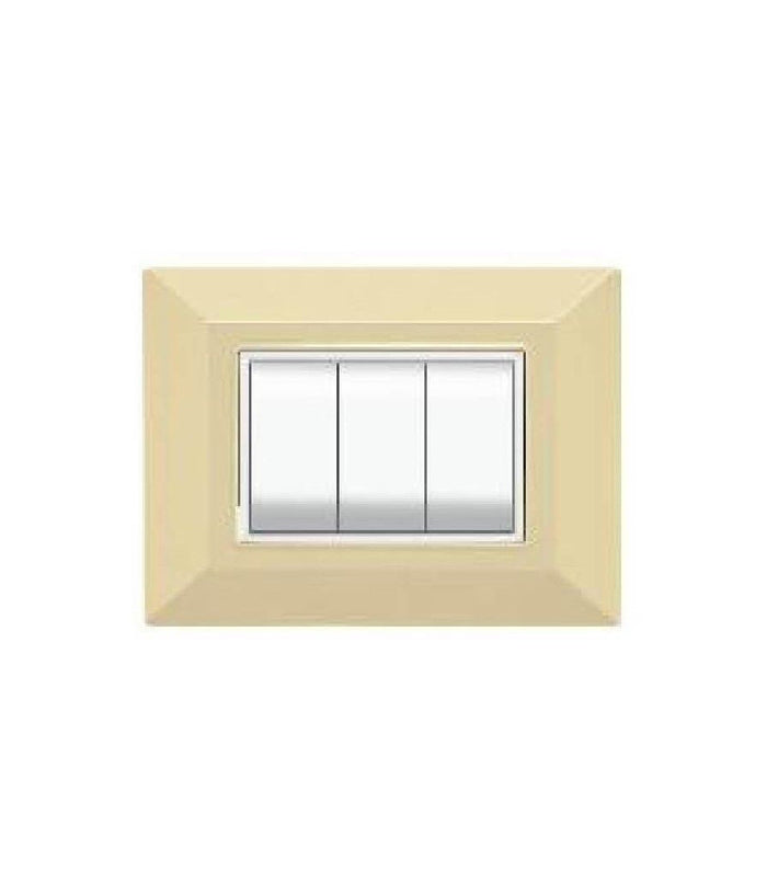 Placca Placchetta Placchette Compatibili Per Serie Axolute Bticino Colorate Sq  Avorio -7 Fori     -