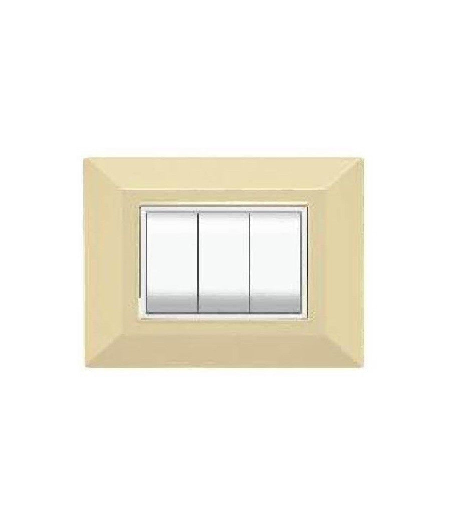 Placca Placchetta Placchette Compatibili Per Serie Axolute Bticino Colorate Sq  Avorio -7 Fori     -