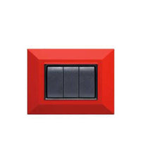 Placca Placchetta Placchette Compatibili Per Serie Axolute Bticino Colorate Sq  Rosso -7 Fori     -