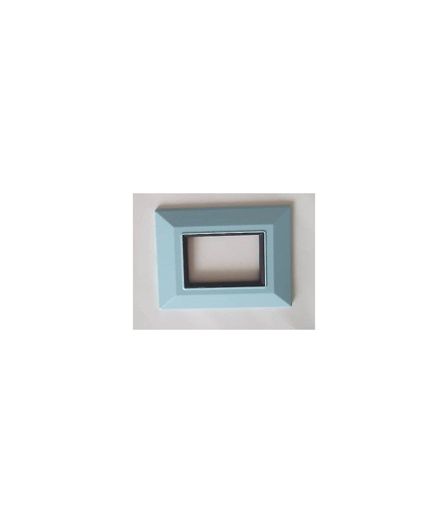 Placca Placchetta Placchette Compatibili Per Serie Axolute Bticino Colorate Sq  Azzurro -3 Fori     -