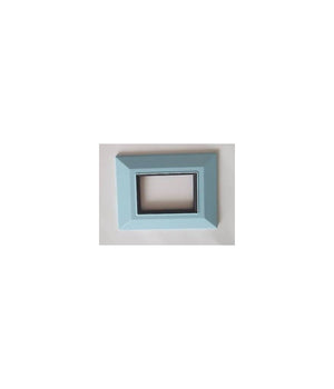 Placca Placchetta Placchette Compatibili Per Serie Axolute Bticino Colorate Sq  Azzurro -3 Fori     -