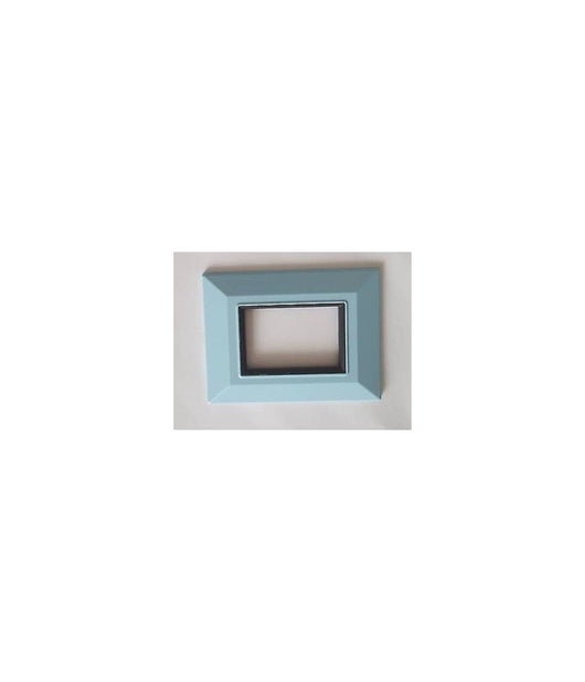 Placca Placchetta Placchette Compatibili Per Serie Axolute Bticino Colorate Sq  Azzurro -3 Fori     -