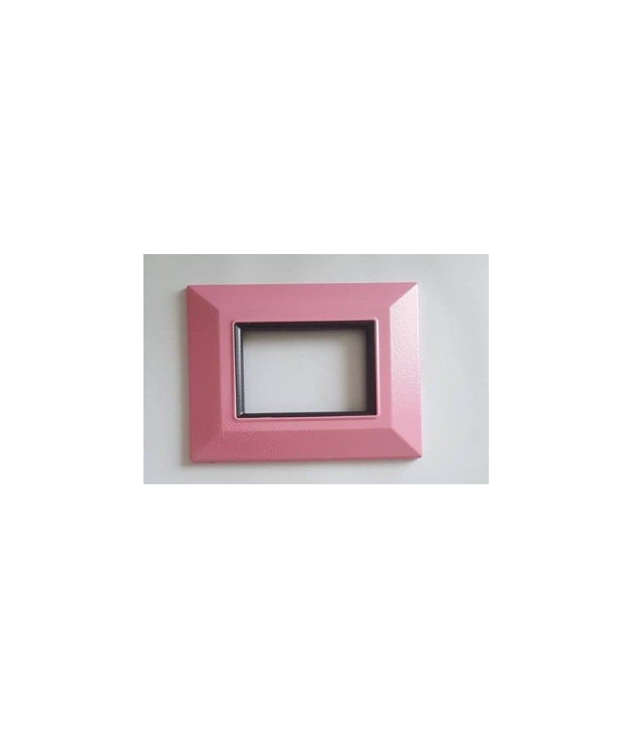 Placca Placchetta Placchette Compatibili Per Serie Axolute Bticino Colorate Sq  Rosa -3 Fori     -