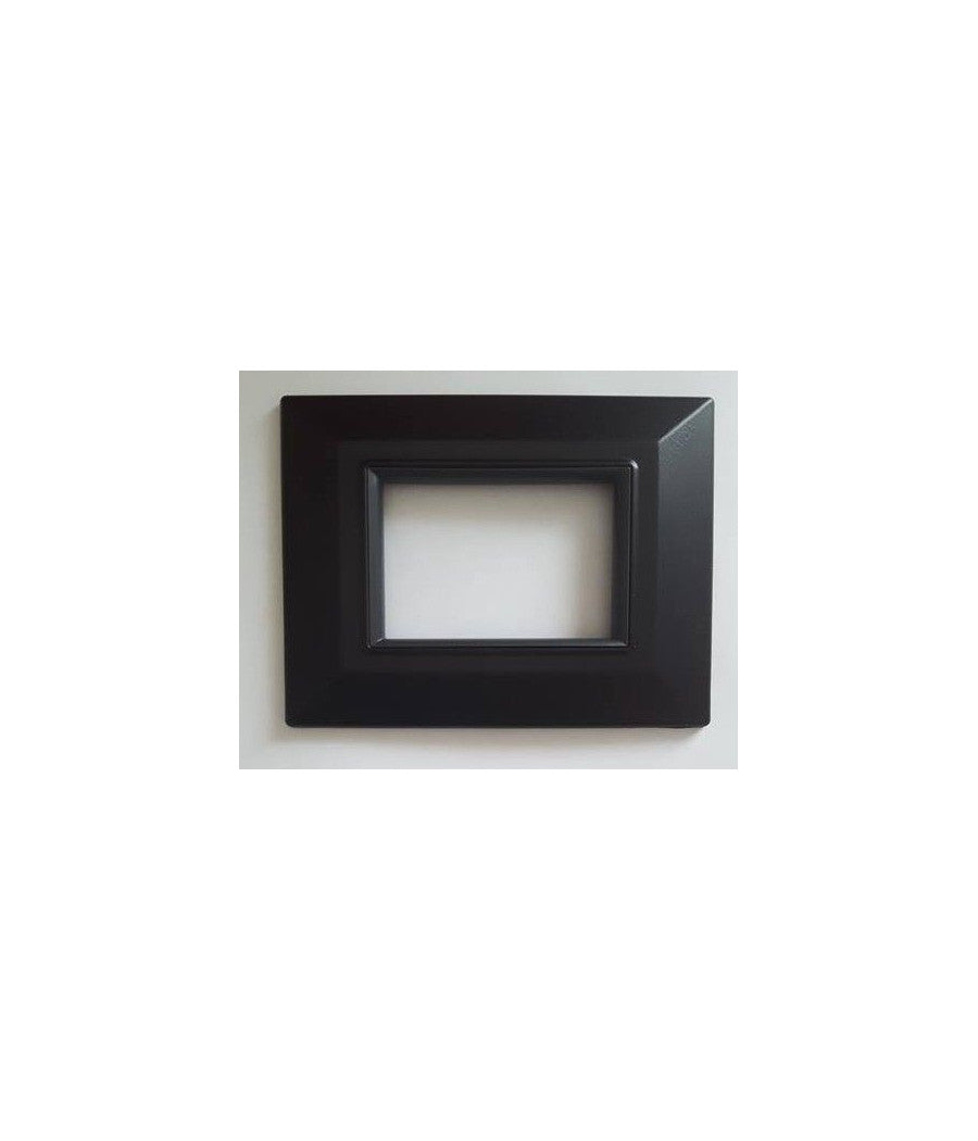 Placca Placchetta Placchette Compatibili Per Serie Axolute Bticino Colorate Sq  Nero Opaco -4 Fori     -