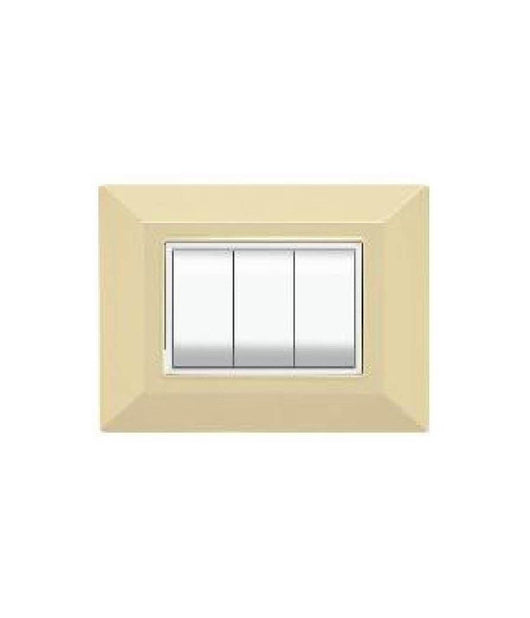 Placca Placchetta Placchette Compatibili Per Serie Axolute Bticino Colorate Sq  Avorio -3 Fori     -