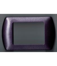 Placchette Placche In Abs Compatibili Per Master Modo Colorra Placca Copriprese  Viola Metallizzato -7 Fori     -