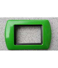 Placchette Placche In Abs Compatibili Per Master Modo Colorra Placca Copriprese  Verde -3 Fori     -