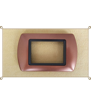 Placchette Placche In Abs Compatibili Per Master Modo Colorra Placca Copriprese  Rame -4 Fori     -