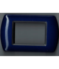 Placchette Placche In Abs Compatibili Per Master Modo Colorra Placca Copriprese  Blu Metallizzato -7 Fori     -